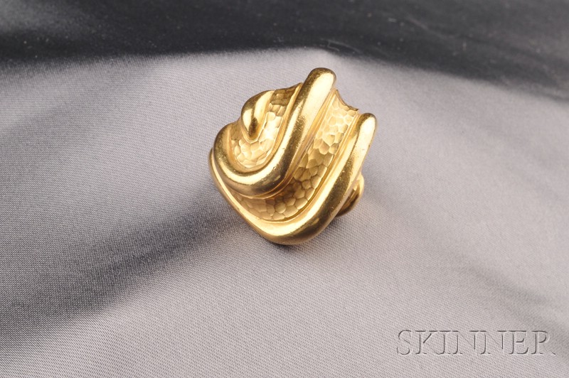 Appraisal: kt Gold Ring Andrew Clunn the abstract dome with polished