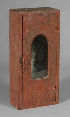 Appraisal: Pine watch safe cut nail construction tablet-shaped window probably original