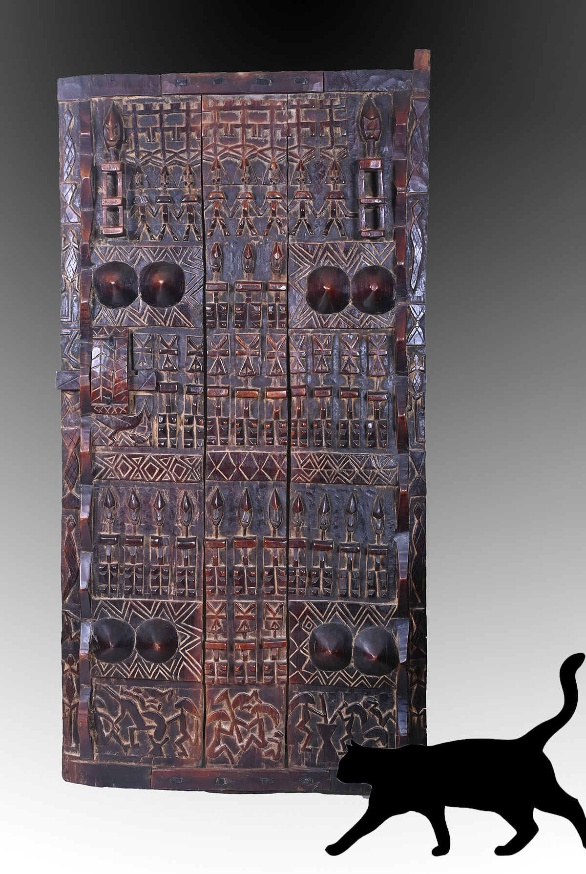 Appraisal: AFRICAN GRANARY DOGON DOOR - MALI Nicely carved Dogon granary