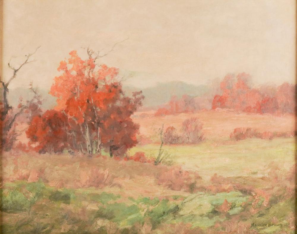 Appraisal: MAURICE BRAUN - Autumn Mists oil on canvas signed lower