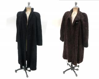 Appraisal: Two Ladies Lambs Wool Coats Comprising one brown and one