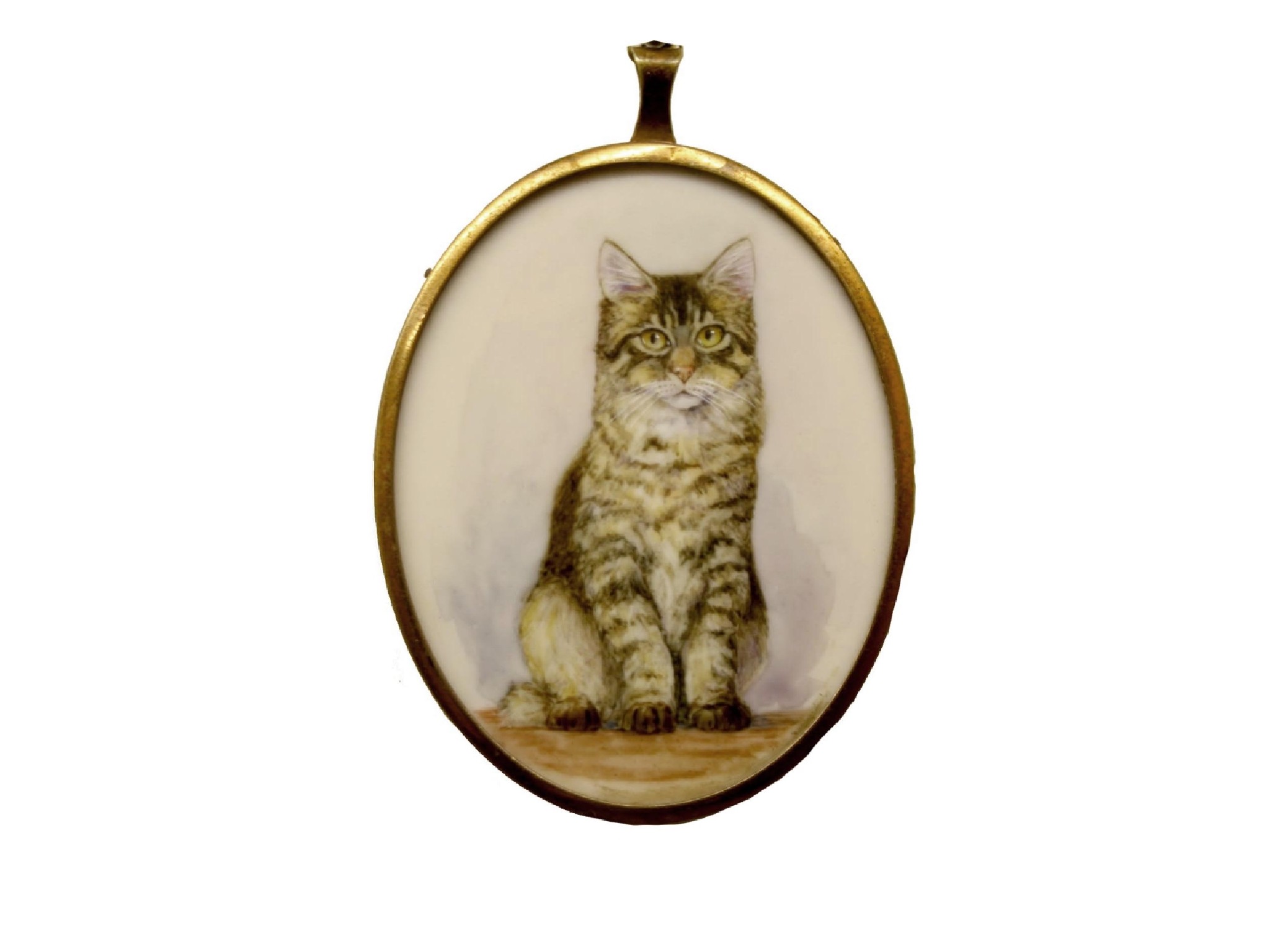 Appraisal: Early th Century School - Portrait of a seated cat