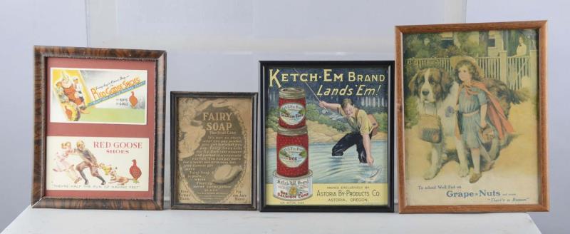 Appraisal: Lot of Framed Advertisement Lithographs is for National Biscuit Company's