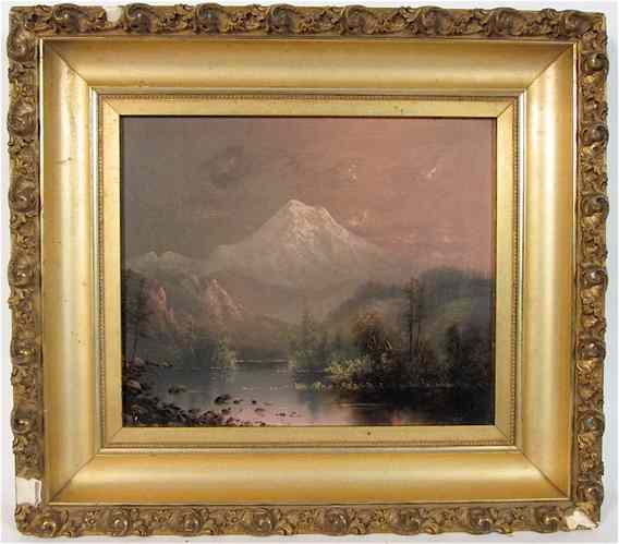 Appraisal: ELIZA R BARCHUS OIL ON WOOD PANEL Oregon - ''Mount