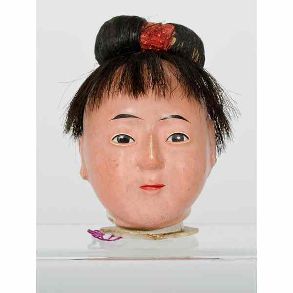 Appraisal: Japanese Doll Head Candy Container Japan ca a paper mache