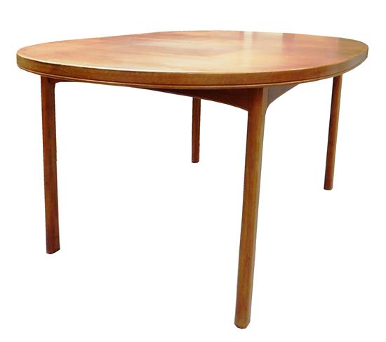 Appraisal: Mid-Century Dux Sweden dining room table c teak oval top