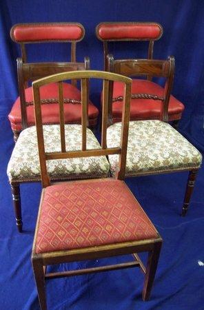 Appraisal: Five various Victorian and Georgian dining chairs