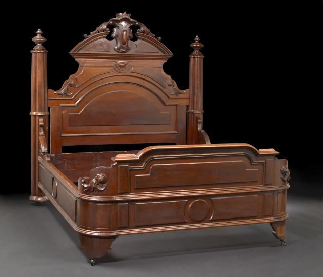 Appraisal: American Renaissance Revival Mahogany Bedstead third quarter th century of