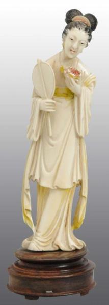 Appraisal: Lot of Ivory Figurines Description Includes one figurine depicting a