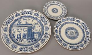 Appraisal: Thirty-five piece lot with set of Wedgwood Yale University blue