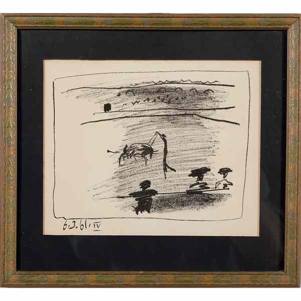 Appraisal: Pablo Picasso Spanish - A Los Toros Lithograph unsigned dated