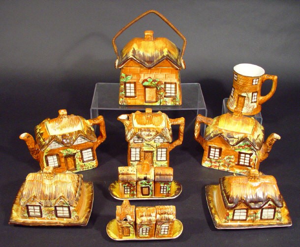 Appraisal: Collection of Price Kensington Cottage teaware including two cruet sets