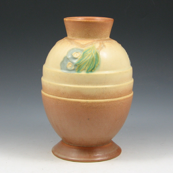 Appraisal: Roseville Futura - Egg with Leaves vase Unmarked Mint tall