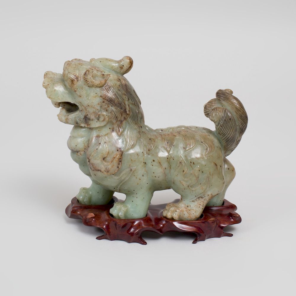 Appraisal: Chinese Jade Figure of a Buddhistic Lion x x in