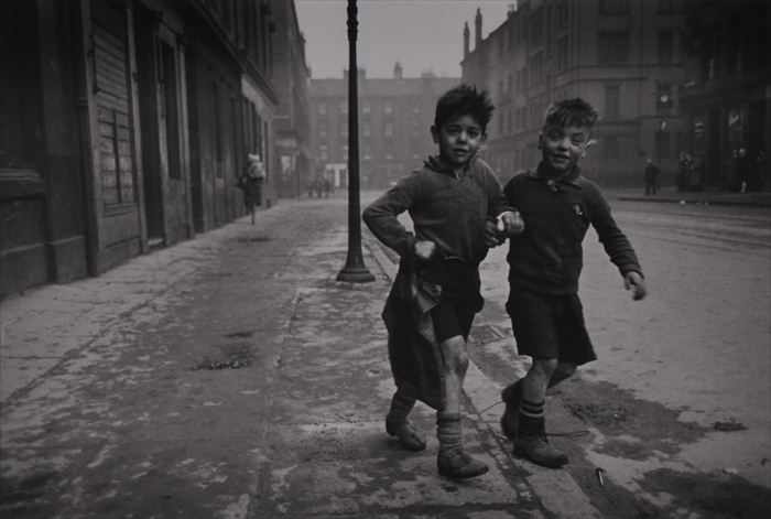 Appraisal: BERT HARDY - GORBALS BOYS Gelatin silver print x in