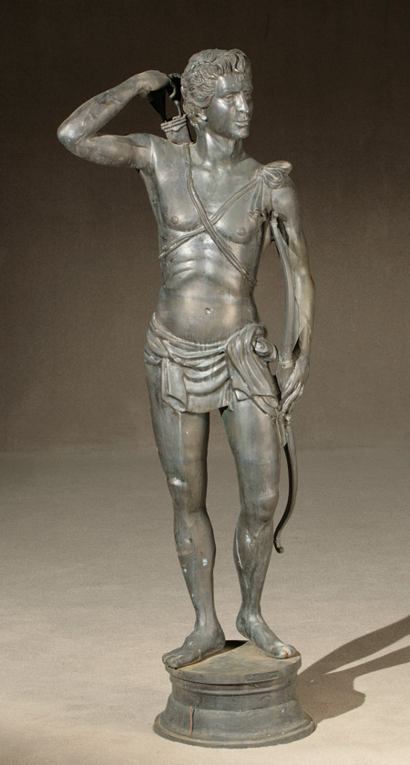 Appraisal: Bronze Figure of Apollo Modern After a model by Emile