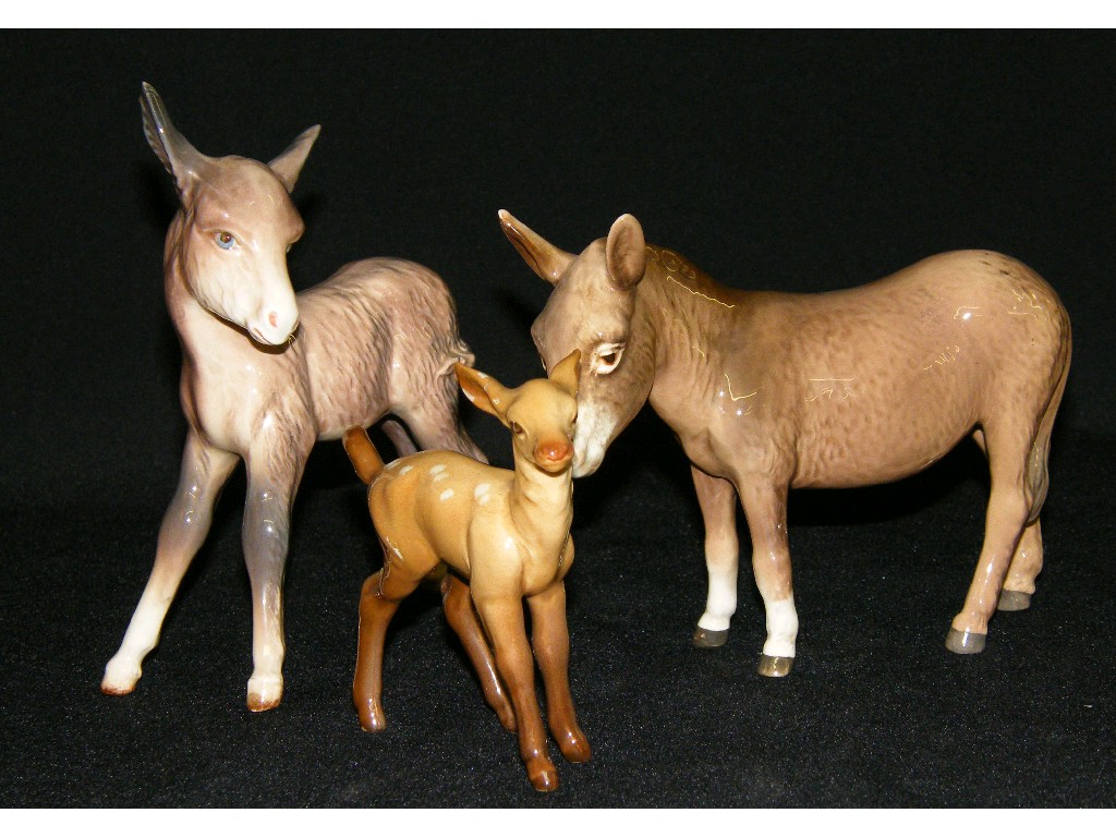 Appraisal: Beswick Donkey model no Beswick Donkey Foal no gloss high