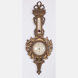 Appraisal: A Louis XV Style Gilt Carved Hardwood Barometer th Century