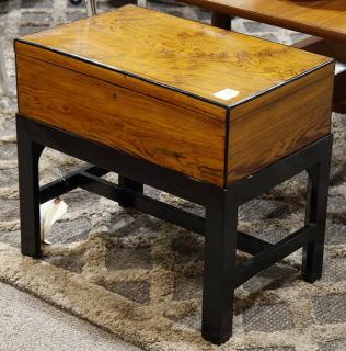 Appraisal: Victorian grained fruitwood table box Victorian grained fruitwood table box