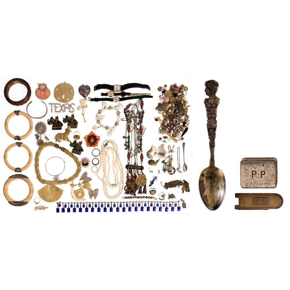 Appraisal: GOLD SILVER AND COSTUME JEWELRY ASSORTMENTIncluding in gold marked k