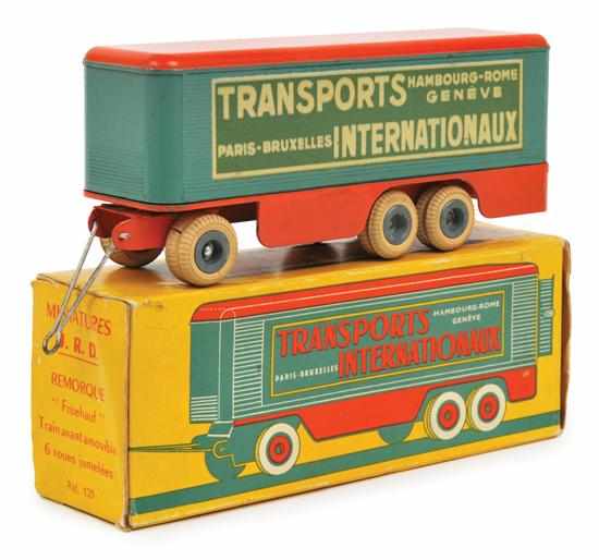 Appraisal: JRD No Trailer 'Transport Internationaux' red and green with white