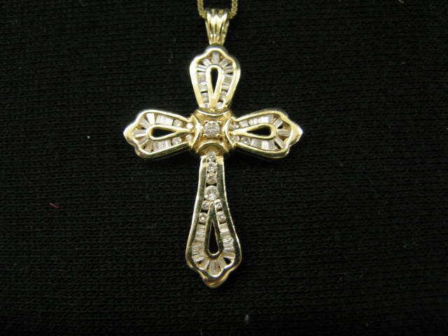 Appraisal: Diamond Cross fancy design with carat of round diamonds in