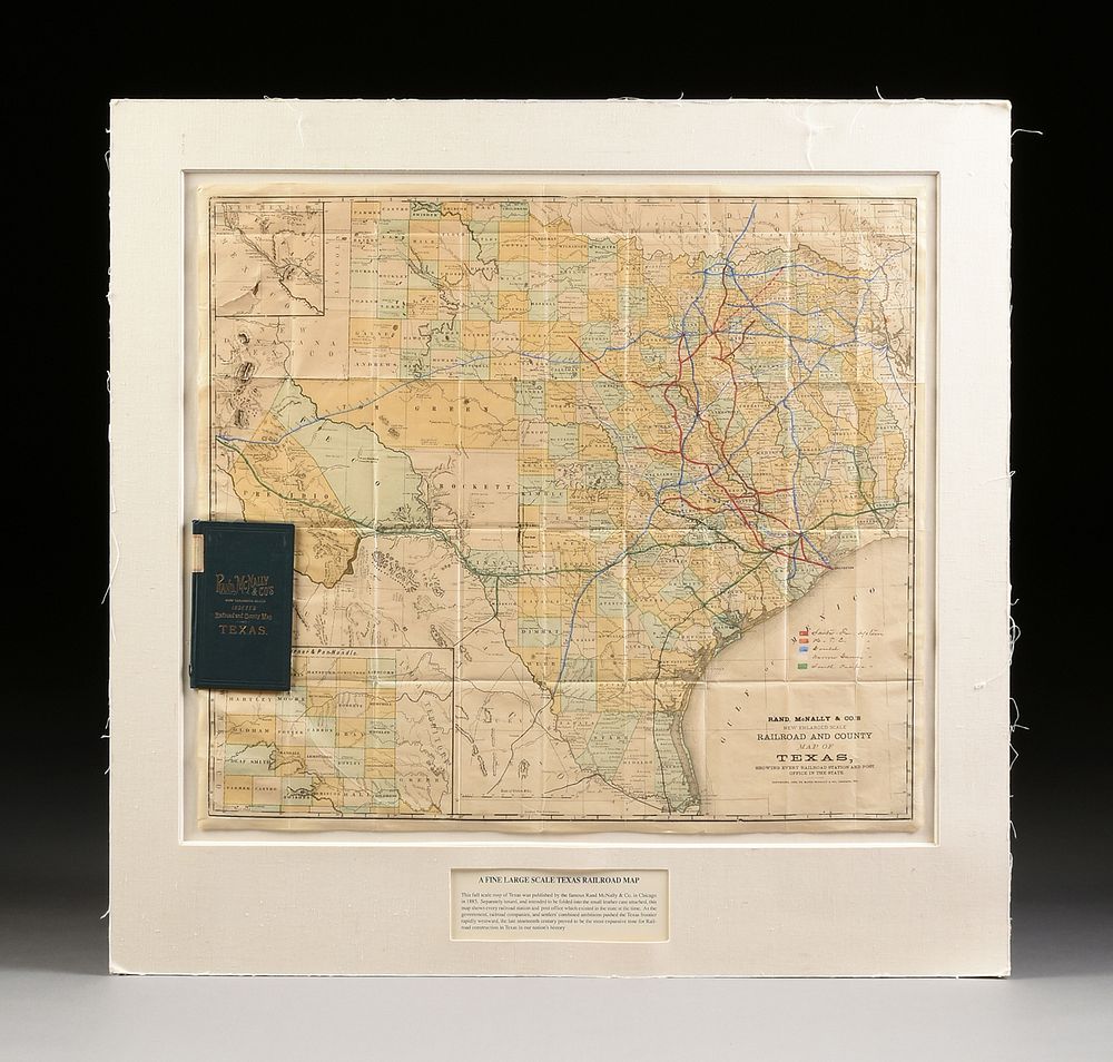 Appraisal: AN ANTIQUE MAP Rand McNally Co 's New Enlarged Scale