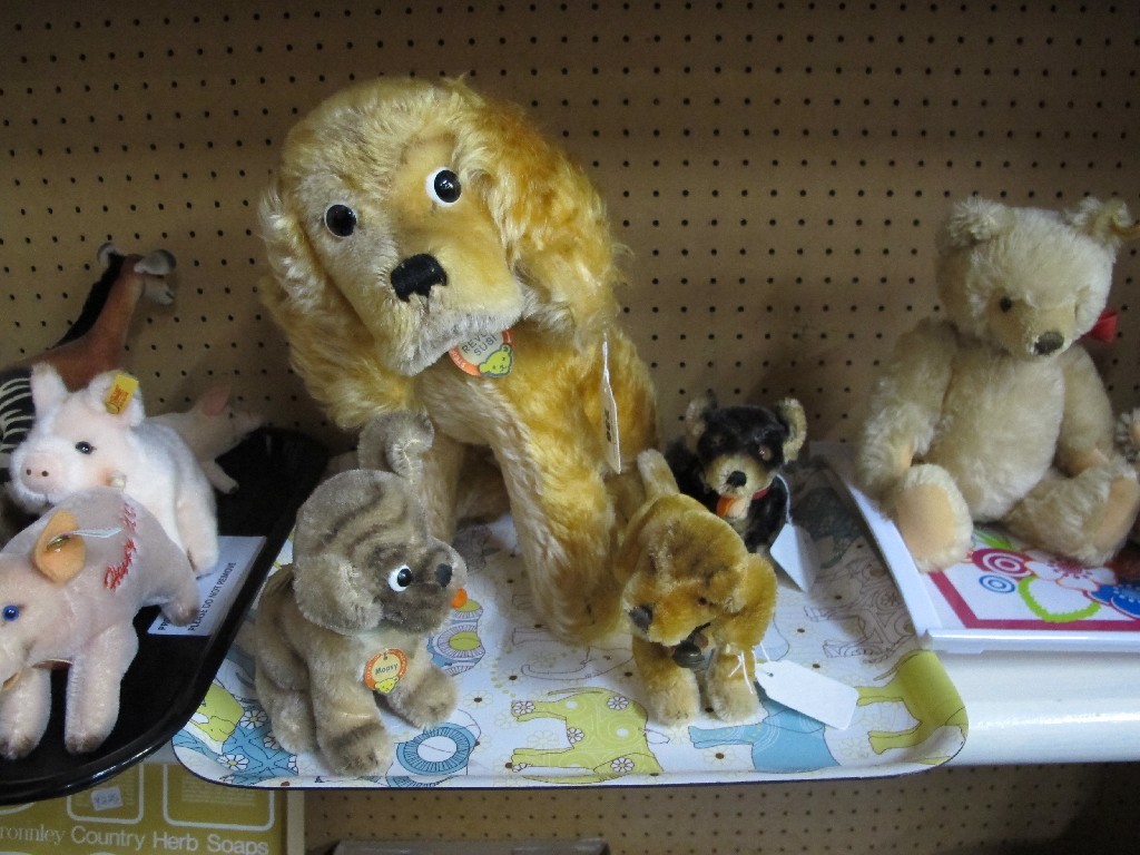 Appraisal: A lot comprising four Steiff soft toy dogs