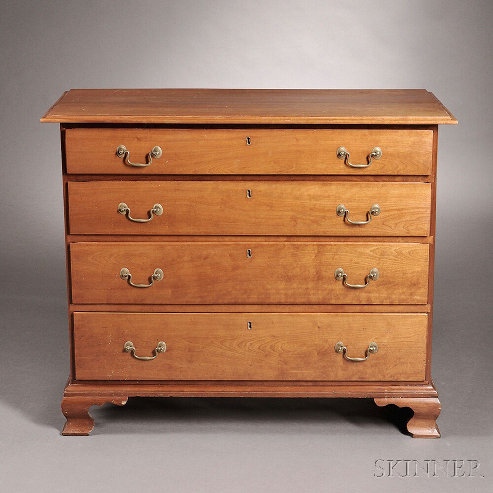 Appraisal: Cherry Chest of Drawers New England late th century the