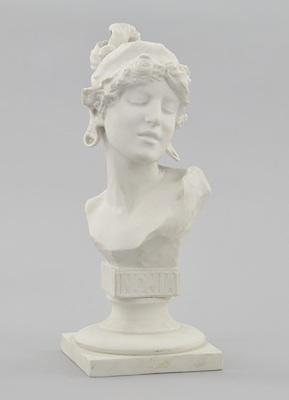 Appraisal: A Bisque Porcelain Bust of Nonia marked Sevres Standing approx