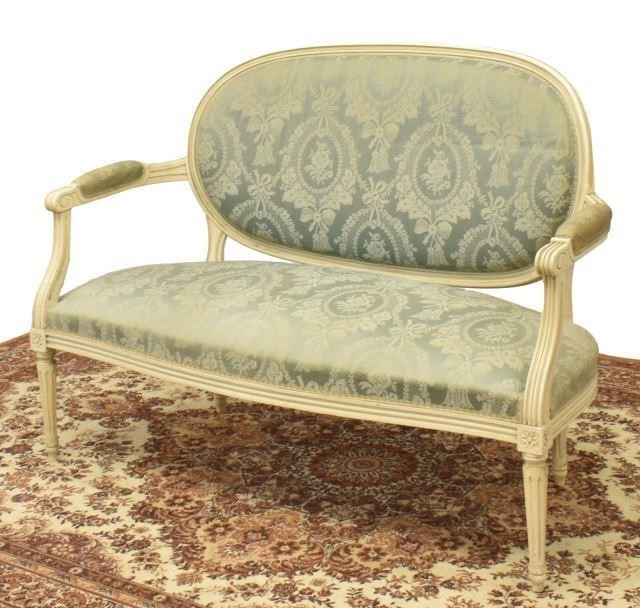 Appraisal: French Louis XVI style salon sofa th c having a