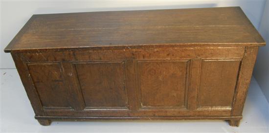 Appraisal: th century oak panelled coffer h w d in