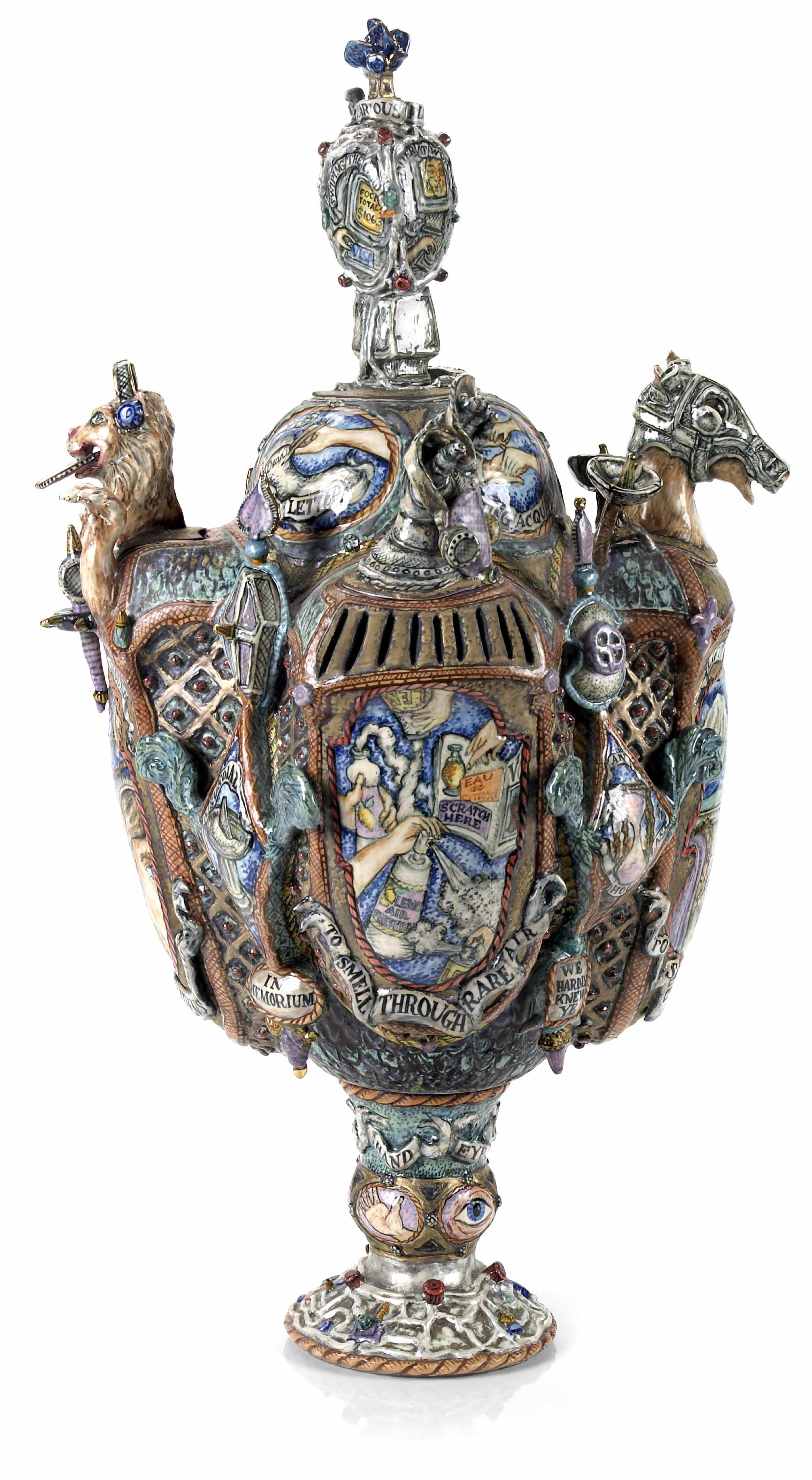 Appraisal: Matt Nolen American born Reliquary For The Five Senses polychrome