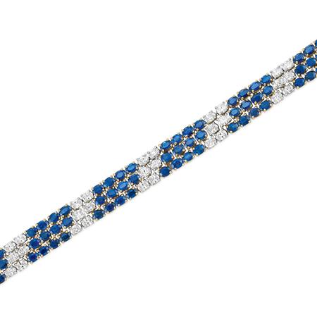 Appraisal: Sapphire and Diamond Bracelet Oscar Heyman Bros Estimate -