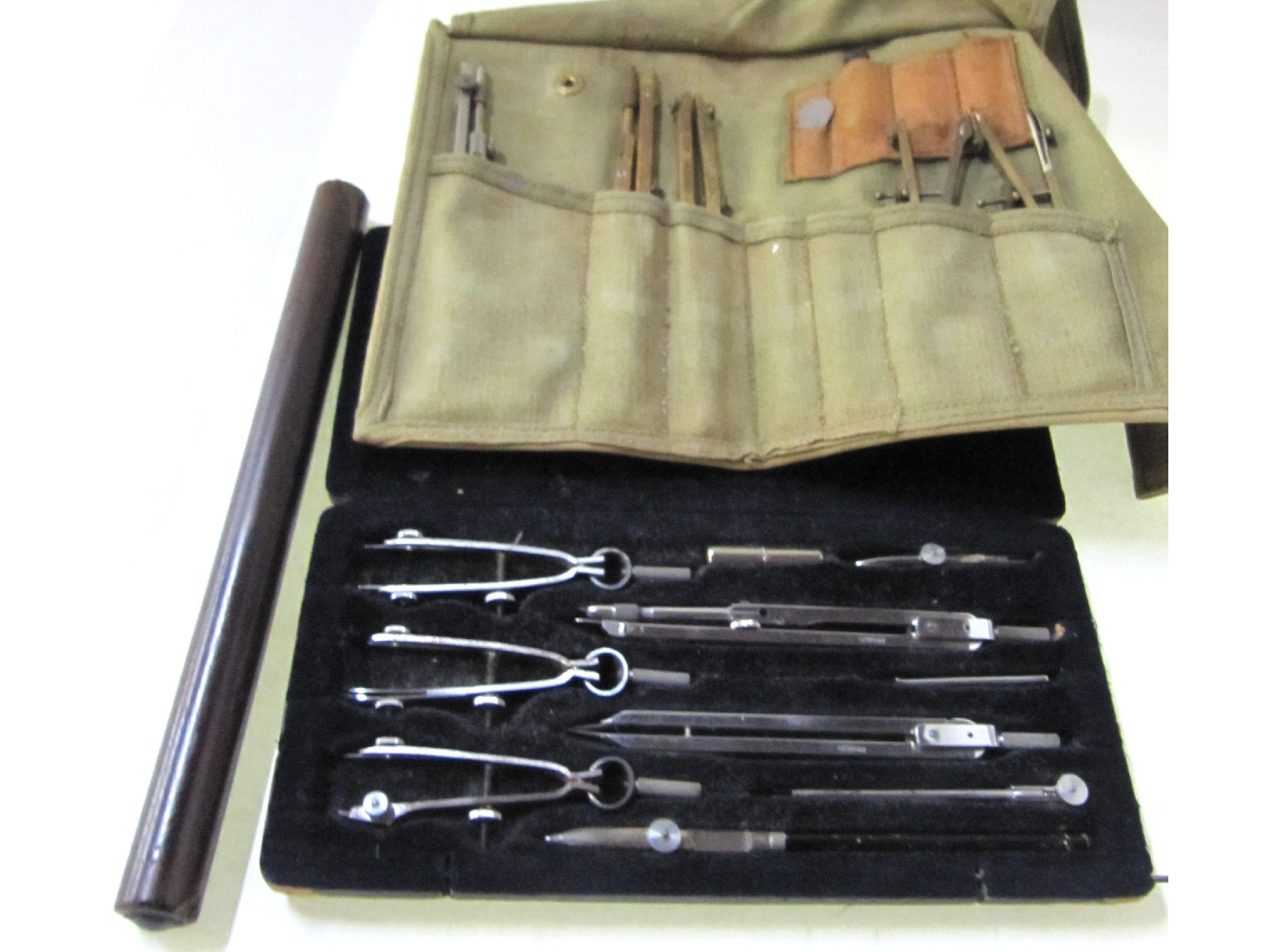 Appraisal: A lot comprising two sets of drawing instruments and a