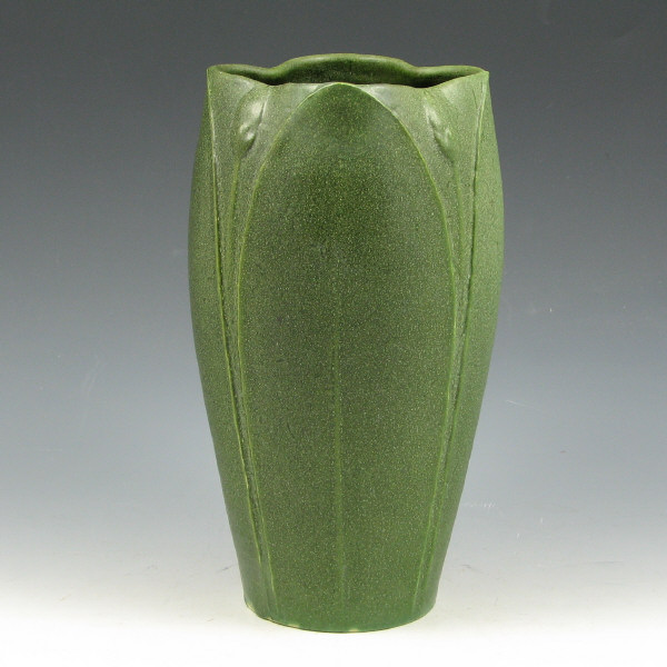 Appraisal: Grueby matte green Arts Crafts vase with stylized floral and