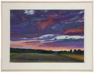 Appraisal: Charles Basham Fields at Sunset signed lower left Basham pastel