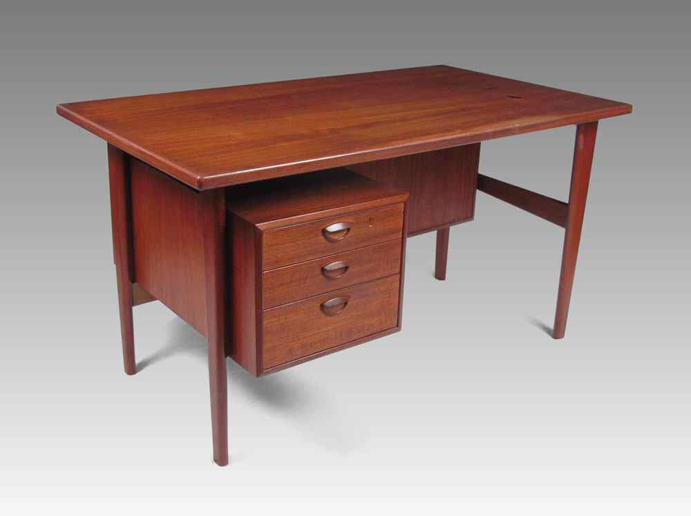 Appraisal: KAI KRISTENSEN DANISH MODERN DESK AND ARNE VODDER CHAIR drawer