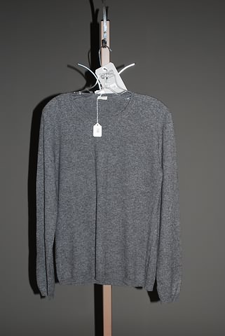 Appraisal: Agnona medium gray color cashmere long sleeve pullover with jewel