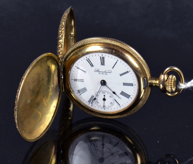 Appraisal: New York Standard Pocket WatchSN ca Gold plate Size s