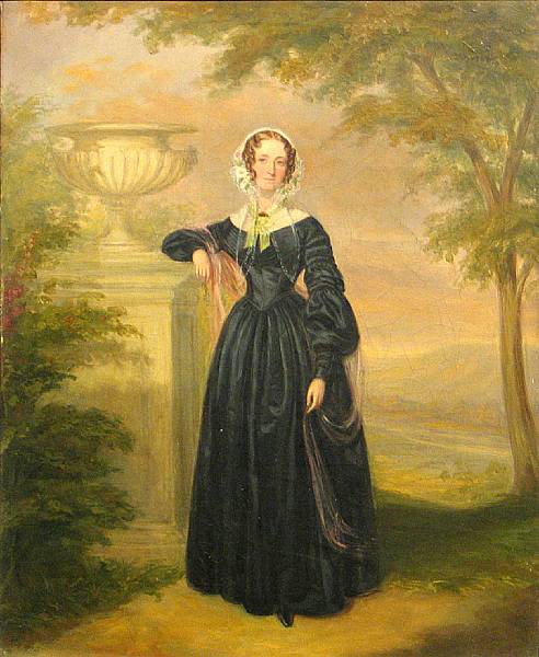 Appraisal: British School th Century A portrait of a lady full-length