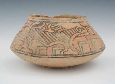 Appraisal: An Indus Valley Decorated Ceramic Bowl Reddish brown pottery bowl