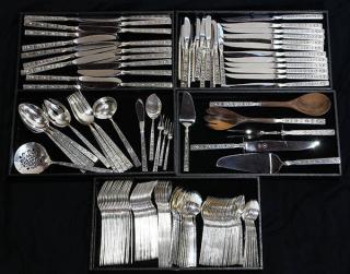 Appraisal: merican sterling silver flatware service for twelve plus extras by