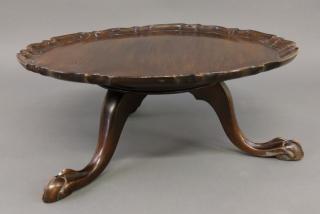 Appraisal: Table top waiter English Chippendale style mahogany table top waiter