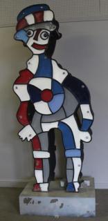 Appraisal: CORVINO Paolo Polychrome Steel Sculpture Believed to be created from