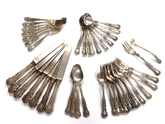 Appraisal: STERLING SILVER Gorham Buttercup partial flatware service forty-two pieces ten