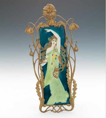 Appraisal: A Johann von Schwarz Ceramic Art Nouveau Tile by Karl