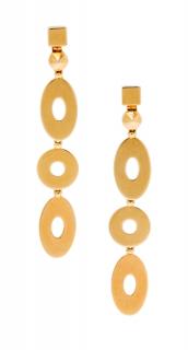 Appraisal: A Pair of Karat Yellow Gold Lucea Earclips Bvlgari dwts