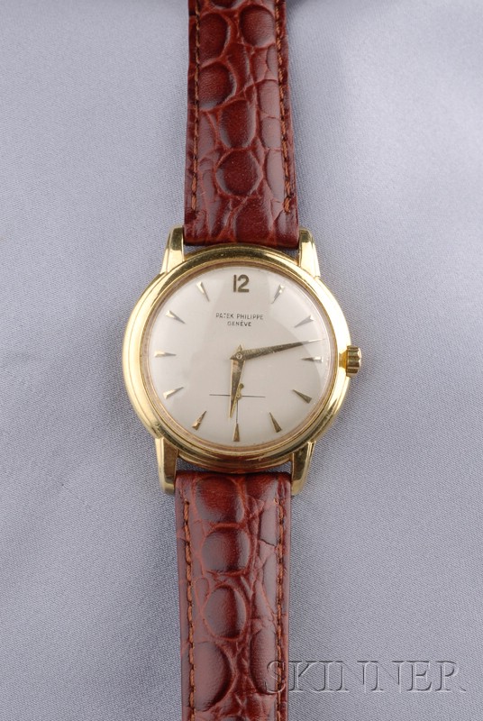 Appraisal: kt Gold Wristwatch Patek Philippe c the goldtone dial with