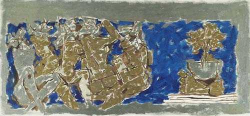 Appraisal: MAQBOOL FIDA HUSAIN born Untitled nudes Mixed media on canvas